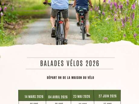 Balades vélo 2026 avec la Maison du Vélo