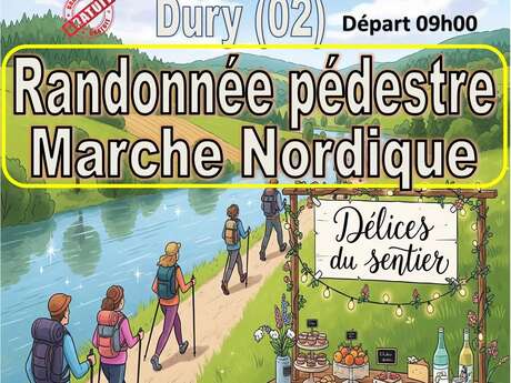 Marche nordique et randonnée à Dury