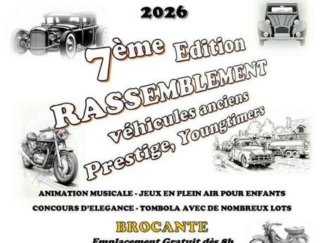 Rassemblement, exposition de voitures et motos anciennes et brocante à Gouy