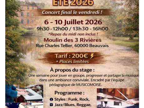 Stage d’été de musiques actuelles Musicomoise – du 6 au 10 juillet