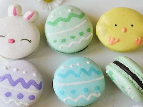 Macarons de pâques pour duo parent/enfant