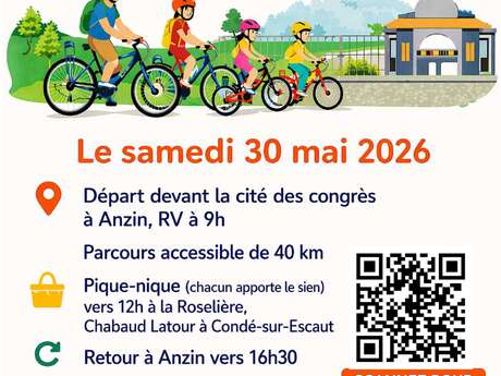 Balade familiale à vélo avec l'ADAV de Valenciennes
