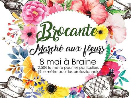 Brocante et marché aux fleurs au Foyer rural de Braine