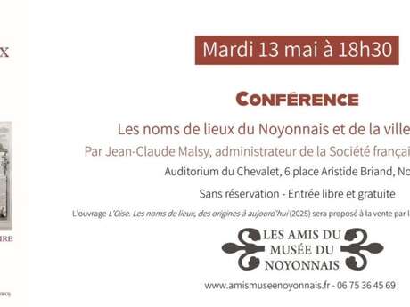 Conférence : Les noms de lieux du Noyonnais et de la ville de Noyon