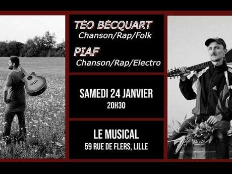 Live: Téo Becquart (rap folk) + PIAF (rap électro)