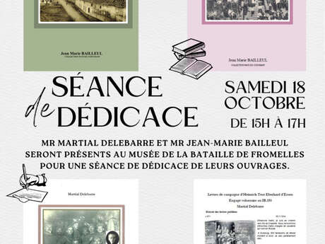 Séance de dédicace par Martial Delebarre et Jean-Marie Bailleul