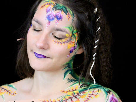 Encre végétale à Africa Mama + Art corporel au Jardin Tissé