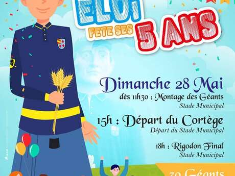 Eloi le géant fête ses 5 ans à Winnezeele