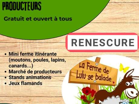 Découvrez les animaux de la ferme et le marché de producteurs à Renescure