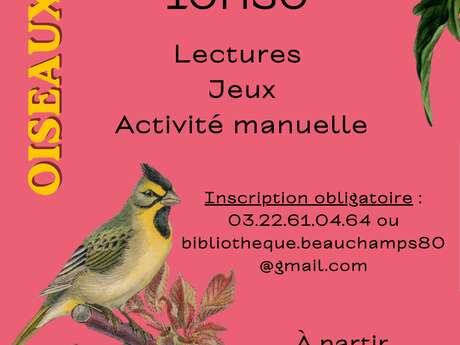 Lectures, jeux, activité manuelle : Oiseaux