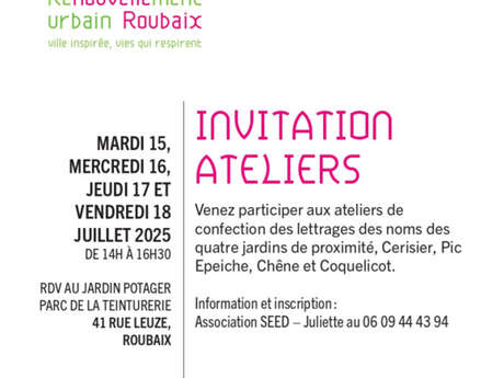 Venez fabriquer les lettres de vos jardins au Pile !