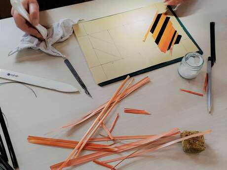 Atelier marqueterie de paille