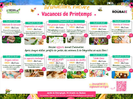 Vacances de Printemps au Jardin de Chlorophylle