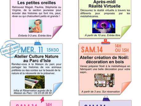 Médiathèque de Saint-Quentin : programmation de... Du 1 au 31 déc 2024