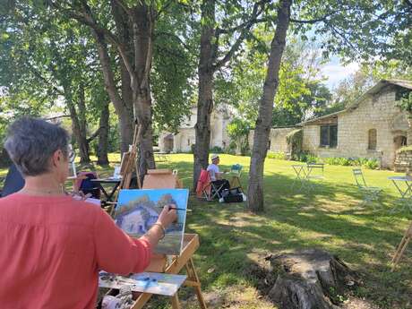 Les peintres au Prieuré de Moreaucourt