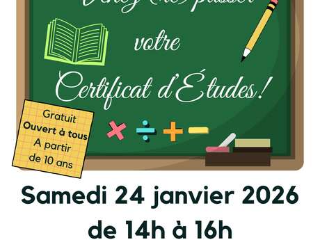 Passez votre Certificat d'études !