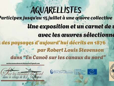 Appel à la collecte d'aquarelles : Sur les canaux du nord dans le sillage de Robert Louis Stevenson