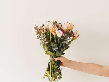 Visite, cueillette et composition d'un bouquet