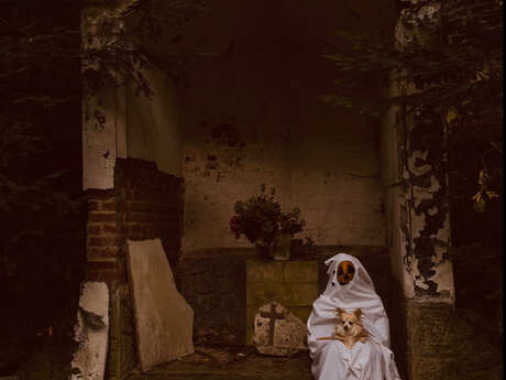 Shooting photo avec son chien pour fêter Halloween !