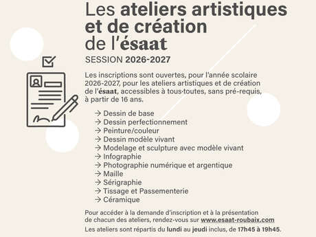 Ateliers artistiques et de création