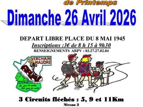 27ème Randonnée Pédestre de Printemps à Verchain-Maugré