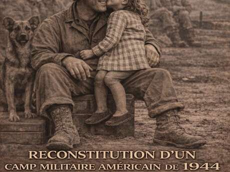 Reconstitution d'un camp militaire américain de 1944 à Fontaine Notre Dame