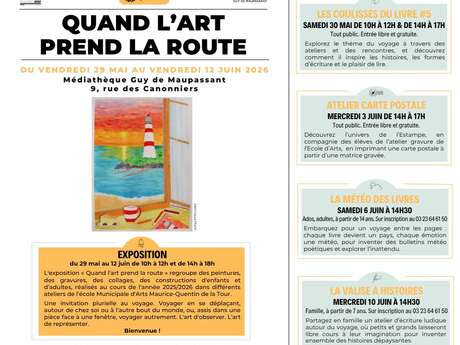 Quand l'art prend la route - Exposition à la médiathèque Guy de Maupassant