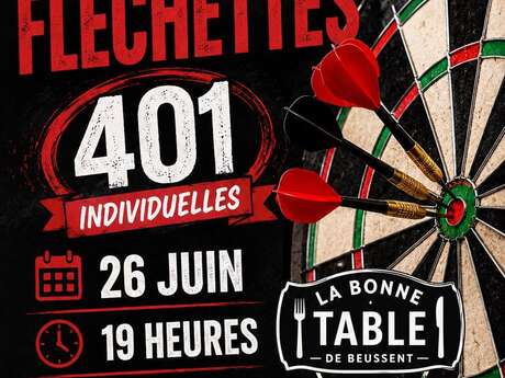 Tournoi de fléchettes à la bonne table de beussent