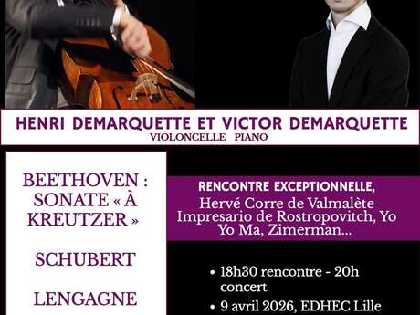 Concert de lancement des Concertantes à l'EDHEC : Henri Demarquette et Victor Demarquette