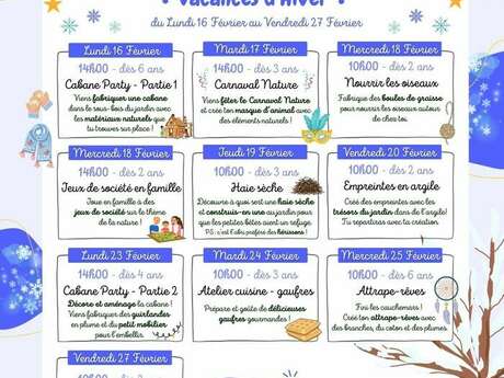 Animations Nature - Vacances d'Hiver - Jardin de Chlorophylle