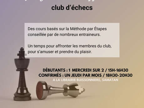 CLUB D’ÉCHECS POUR JOUER ET STIMULER SON CERVEAU