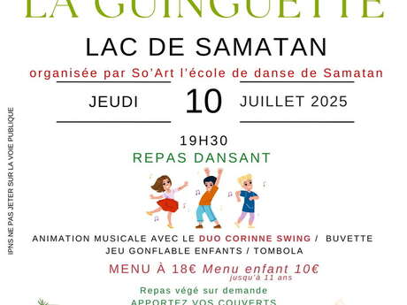 SOIRÉE GUINGUETTE AU LAC DE SO'ART
