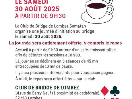 INITIATION AU BRIDGE A LOMBEZ