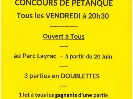 Concours de pétanque