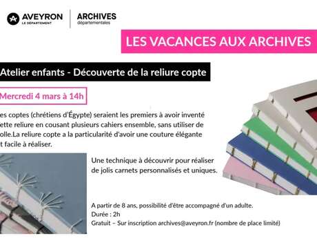 Atelier reliure copte - réalisation d'un carnet