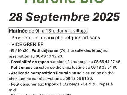 Marché de producteurs bio et locaux et vide grenier