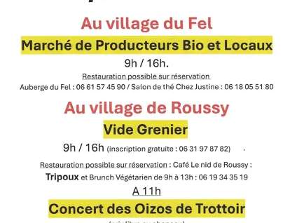 Marché de producteurs bio et locaux et vide grenier