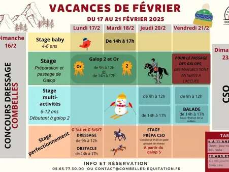 Vacances de Février au Domaine de Combelles