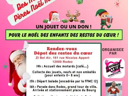 Parade des mères et pères Noël motards