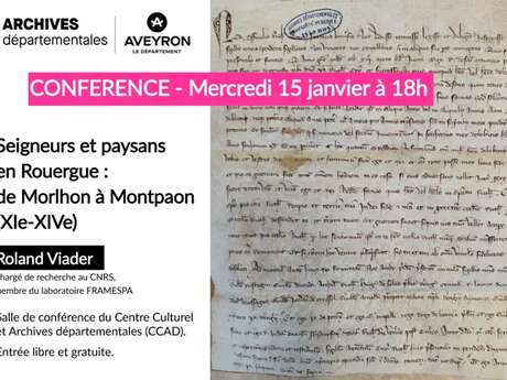 Conférence : Seigneurs et paysans en Rouergue