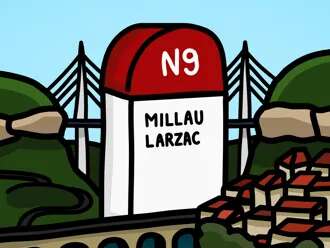 MILLAU RN 9, du VIADUC au LARZAC Templier - SAVA