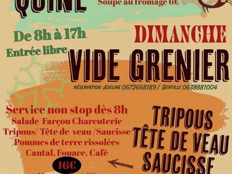 Quine, petit-déjeuner aux tripous et vide grenier de l'école Calandreta