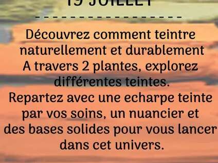Initiation à la teinture végétale sur coton ou lin 19/07 - OOGAYA