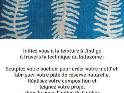 Initiation au katazomé " Réalisez votre tenture et créez vos motifs " 25 et 26/06 - OOGAYA