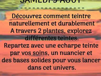 Initiation à la teinture végétale sur coton ou lin : Teignez votre écharpe 09/08 - OOGAYA