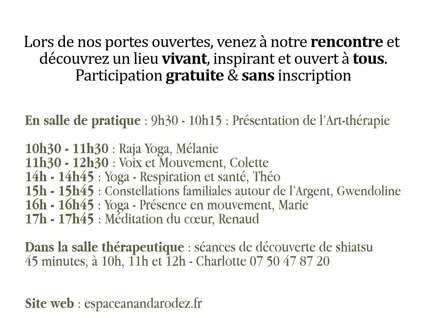 Portes ouvertes Espace Ananda