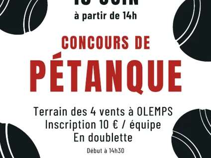 Concours de pétanque à Olemps