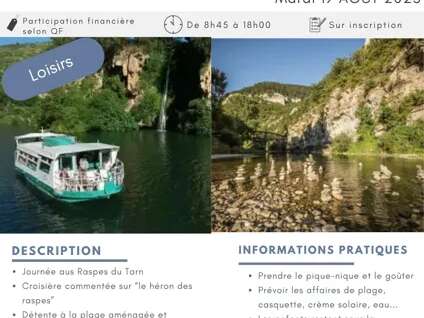 Sortie aux Raspes du Tarn avec le Centre social de Rodez
