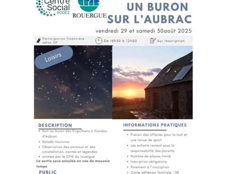 Nuit au buron sur l'Aubrac avec le centre social de Rodez