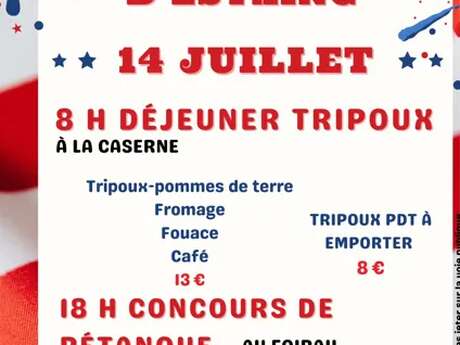 Tripoux et pétanque des Pompiers d'Estaing